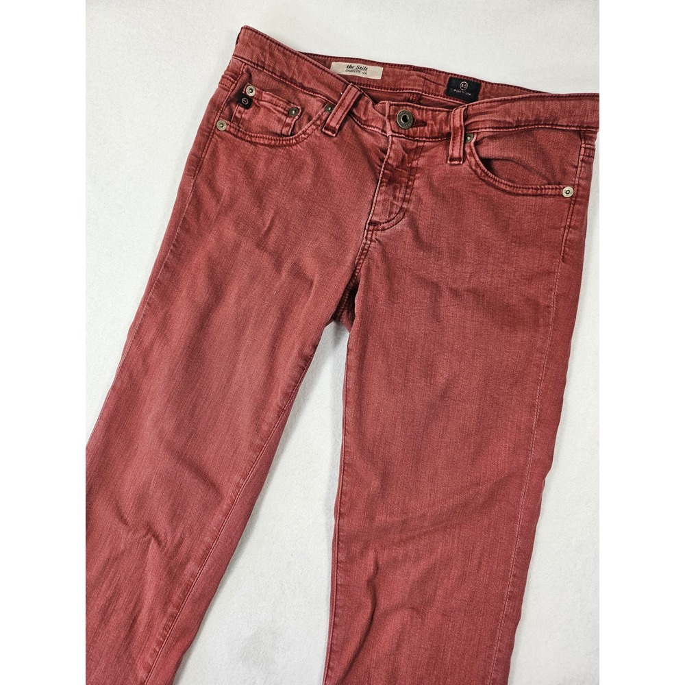 AG Adriano Goldschmied The Stilt Cigarette Leg Jeans 27R Terracotta Made in USA - Picture 4 of 16